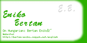 eniko bertan business card